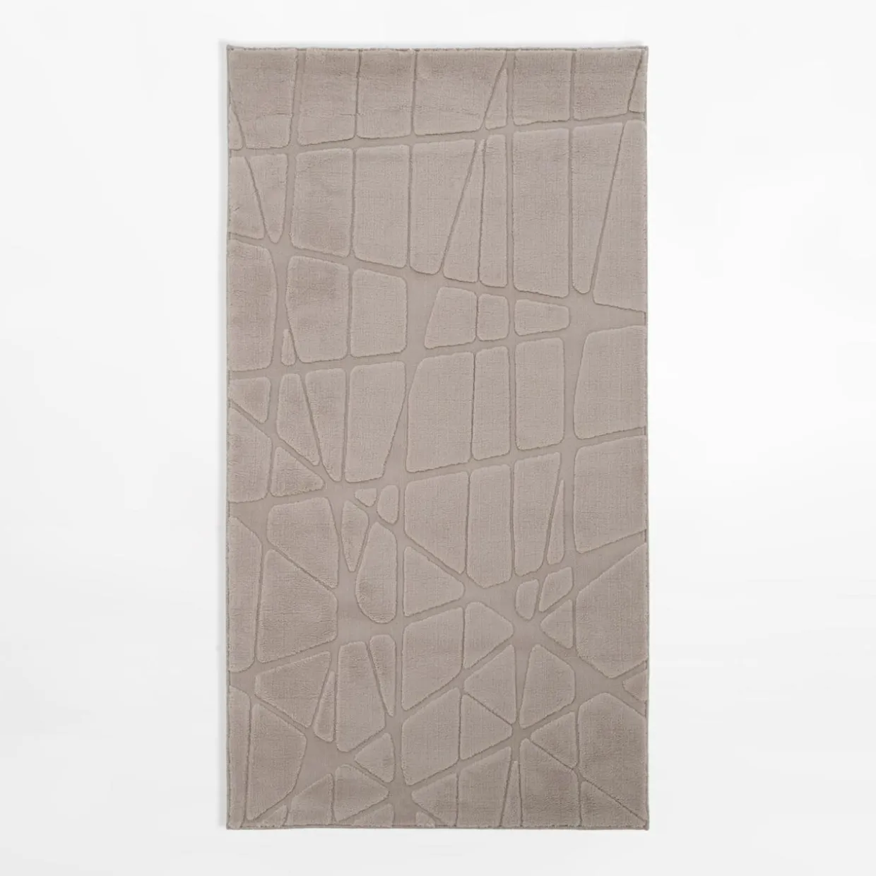 Dywan geometryczny ACTION, beżowy, 80x150 cm