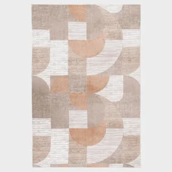 Dywan geometryczny beżowy BRILO 200x290 cm