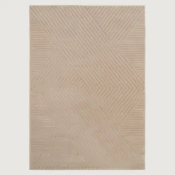 Dywan geometryczny beżowy WAVES 160x230 cm