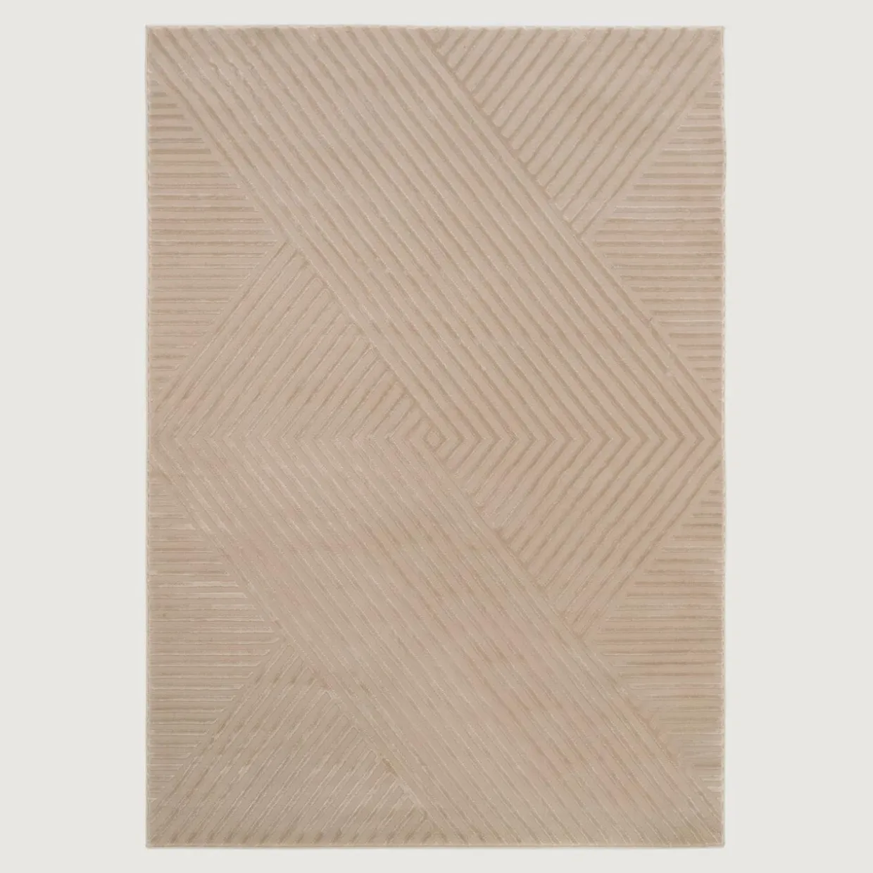 Dywan geometryczny beżowy WAVES 160x230 cm