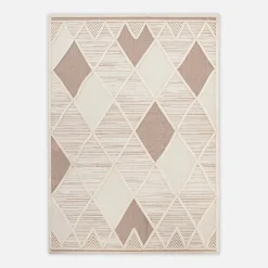 Dywan geometryczny beżowy MADERA 160x230 cm