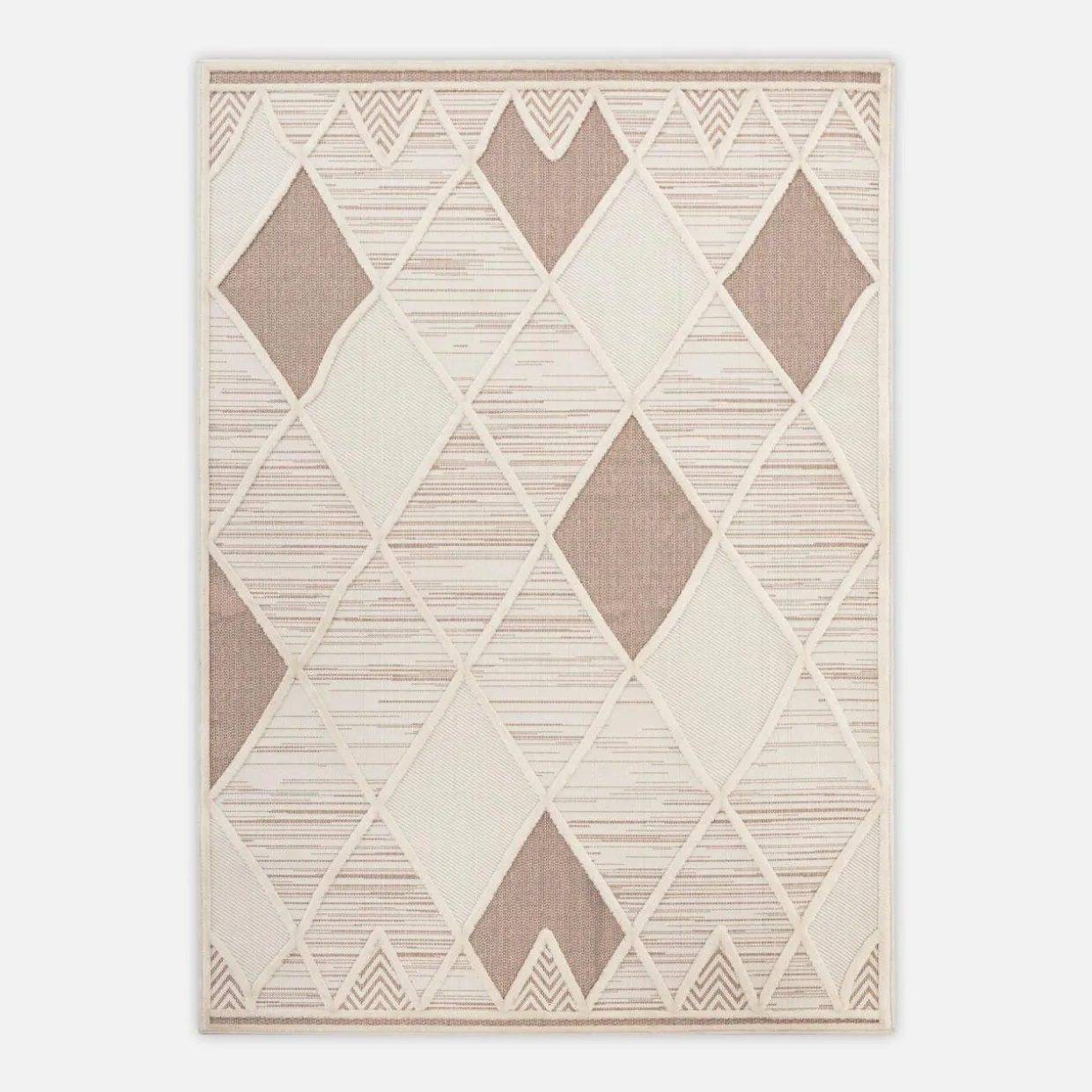 Dywan geometryczny beżowy MADERA 160x230 cm