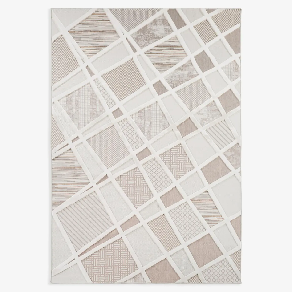 Dywan geometryczny beżowy MADERA 160x230 cm