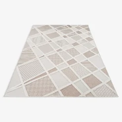Dywan geometryczny beżowy MADERA 160x230 cm