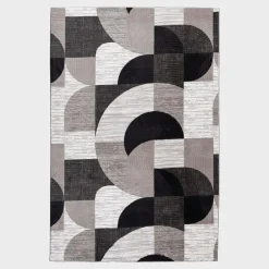 Dywan geometryczny biało-czarny BRILO 200x290 cm