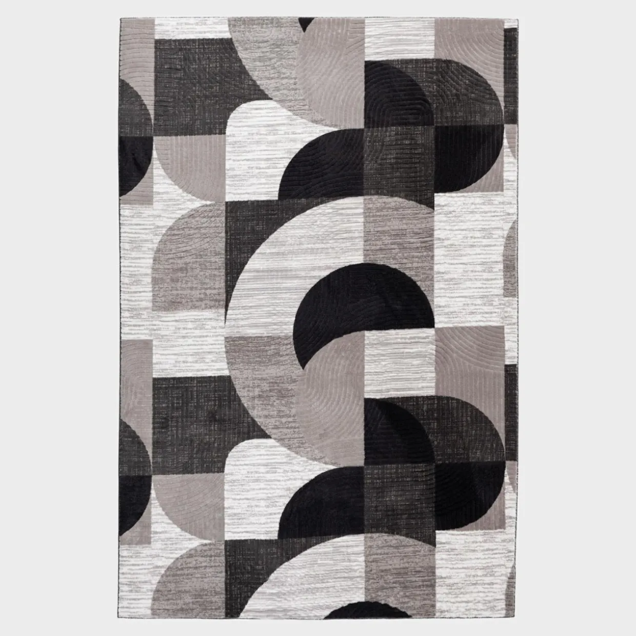 Dywan geometryczny biało-czarny BRILO 200x290 cm
