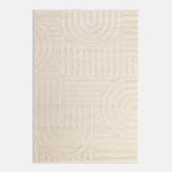 Dywan geometryczny biało-kremowy MONTY 200x290 cm