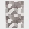 Dywan geometryczny brązowoszary BRILO 160x230 cm