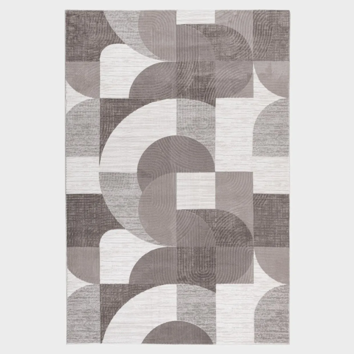 Dywan geometryczny brązowoszary BRILO 160x230 cm