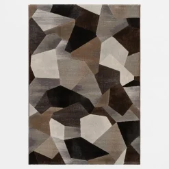 Dywan geometryczny brązowy SORRENTO 200x290 cm