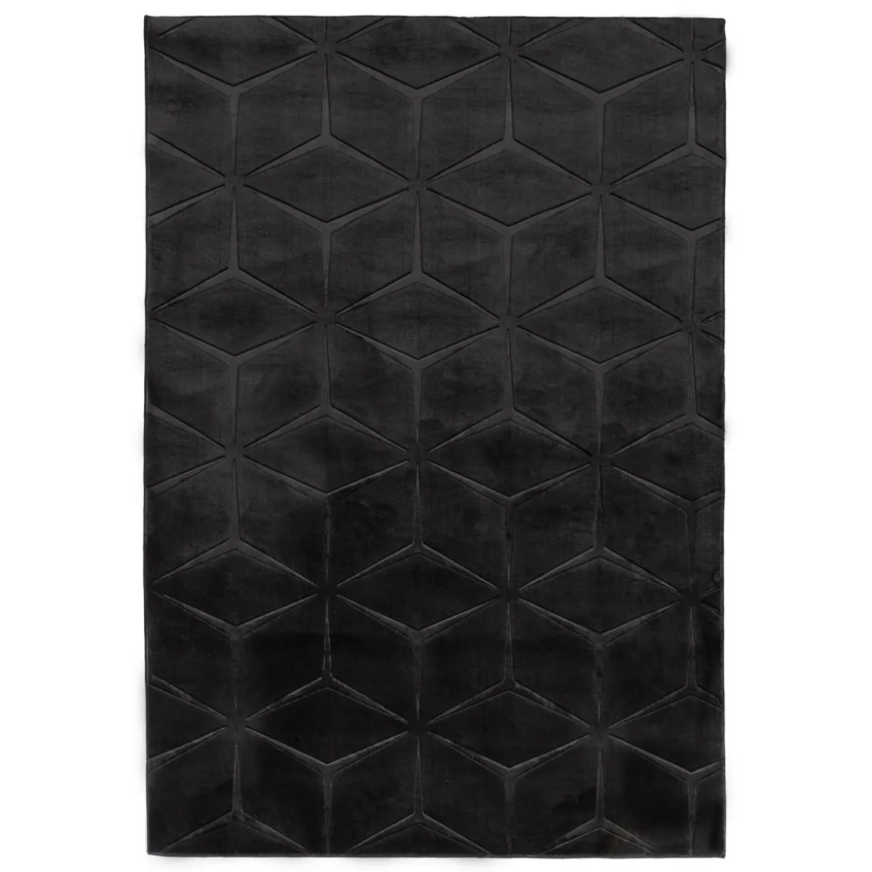 Dywan geometryczny czarny TULSA 160x220 cm