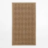 Dywan geometryczny DHAKA, czarno-beżowy, 80x150 cm