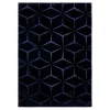 Dywan geometryczny granatowy TULSA 120x170 cm