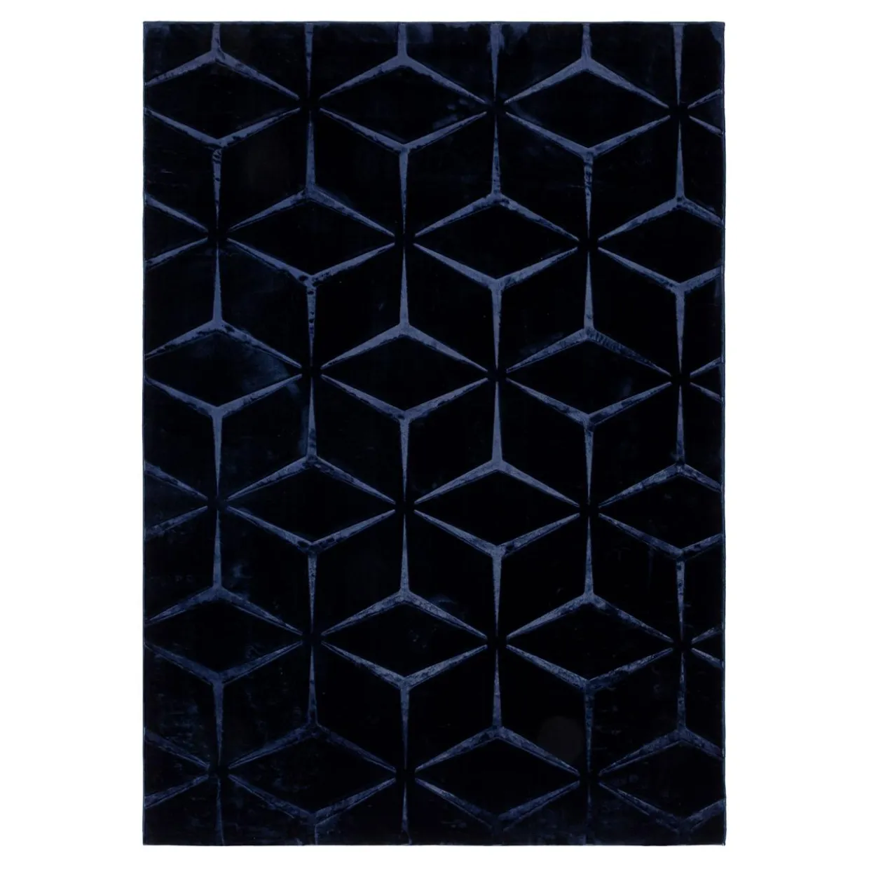 Dywan geometryczny granatowy TULSA 120x170 cm