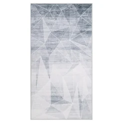 Dywan geometryczny jasnoszary PUERTO 80x150 cm