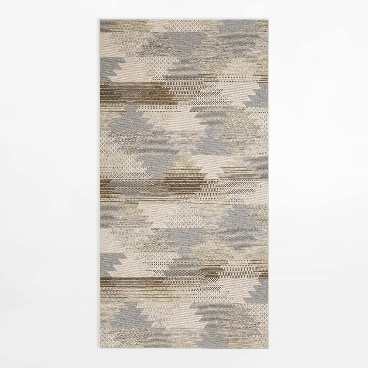 Dywan geometryczny KEMET ROMBY, szaro-beżowy, 80x150 cm