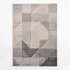 Dywan geometryczny KERY, beżowo-szary, 120x170 cm