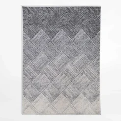 Dywan geometryczny KERY, szaro-kremowy, 160x230 cm