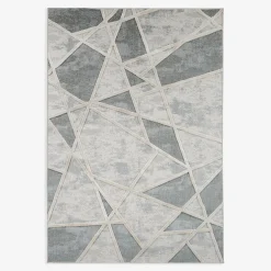 Dywan geometryczny kremowo-szary MADERA 160x230 cm