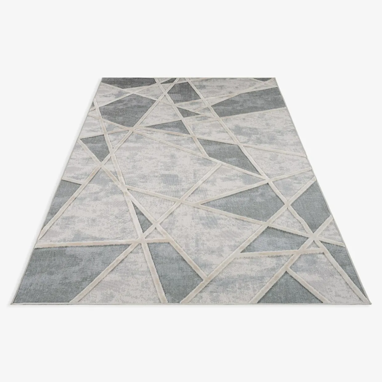 Dywan geometryczny kremowo-szary MADERA 160x230 cm