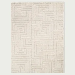Dywan geometryczny kremowy LA CASA 3D 160x230 cm