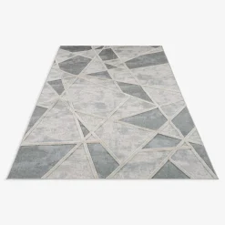 Dywan geometryczny kremowo-szary MADERA 120x170 cm