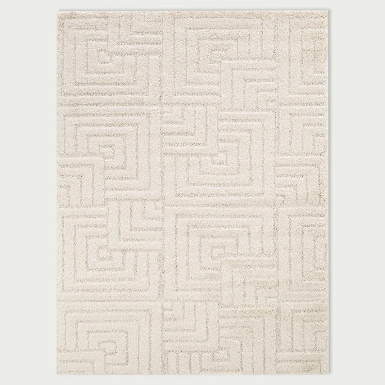 Dywan geometryczny kremowy LA CASA 3D 200x290 cm