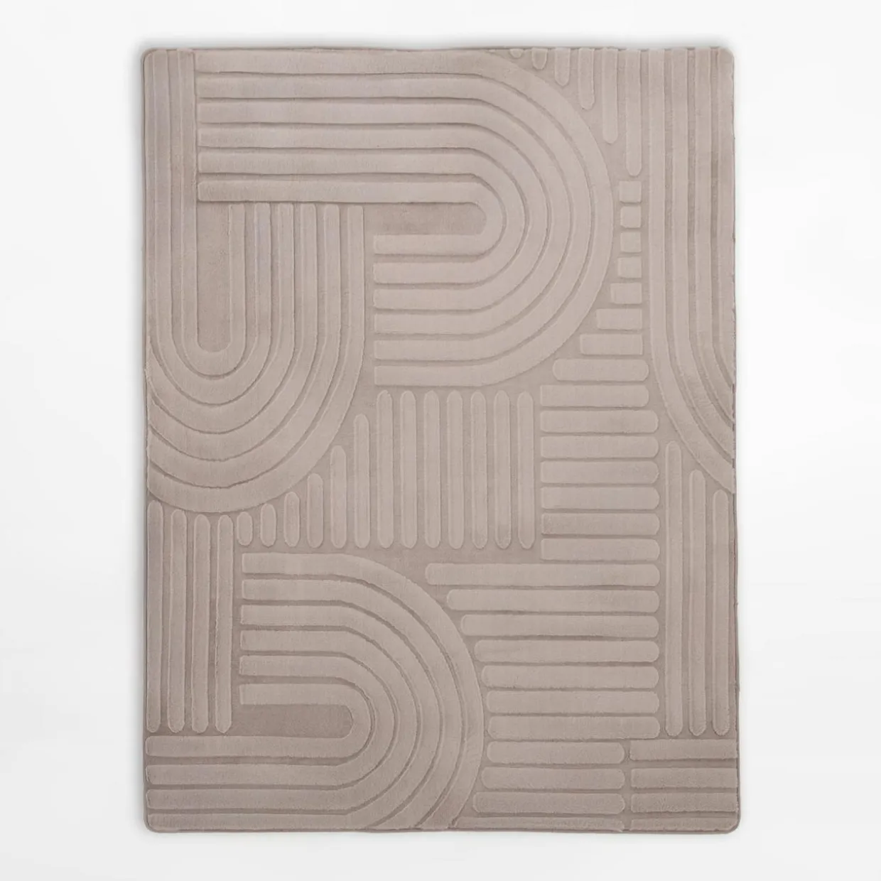 Dywan geometryczny MALAGA 3D, taupe, 120x160 cm