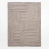 Dywan geometryczny MALAGA 3D taupe, 160x230 cm