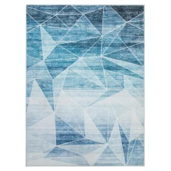 Dywan geometryczny niebieskie trójkąty PUERTO 120x160 cm