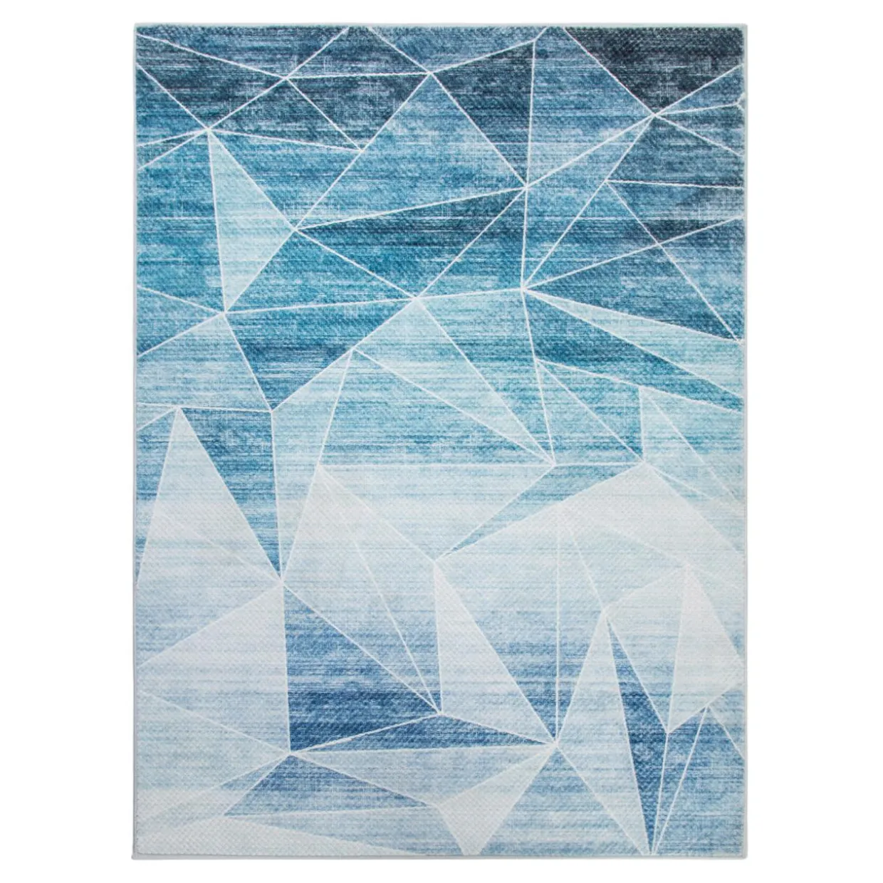 Dywan geometryczny niebieskie trójkąty PUERTO 160x230 cm