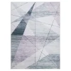 Dywan geometryczny szaroróżowy PUERTO 160x230 cm