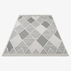 Dywan geometryczny szary MADERA 120x170 cm