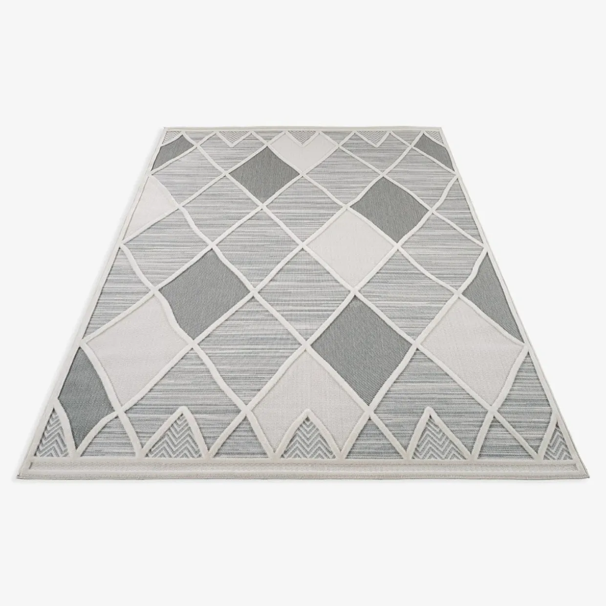 Dywan geometryczny szary MADERA 120x170 cm