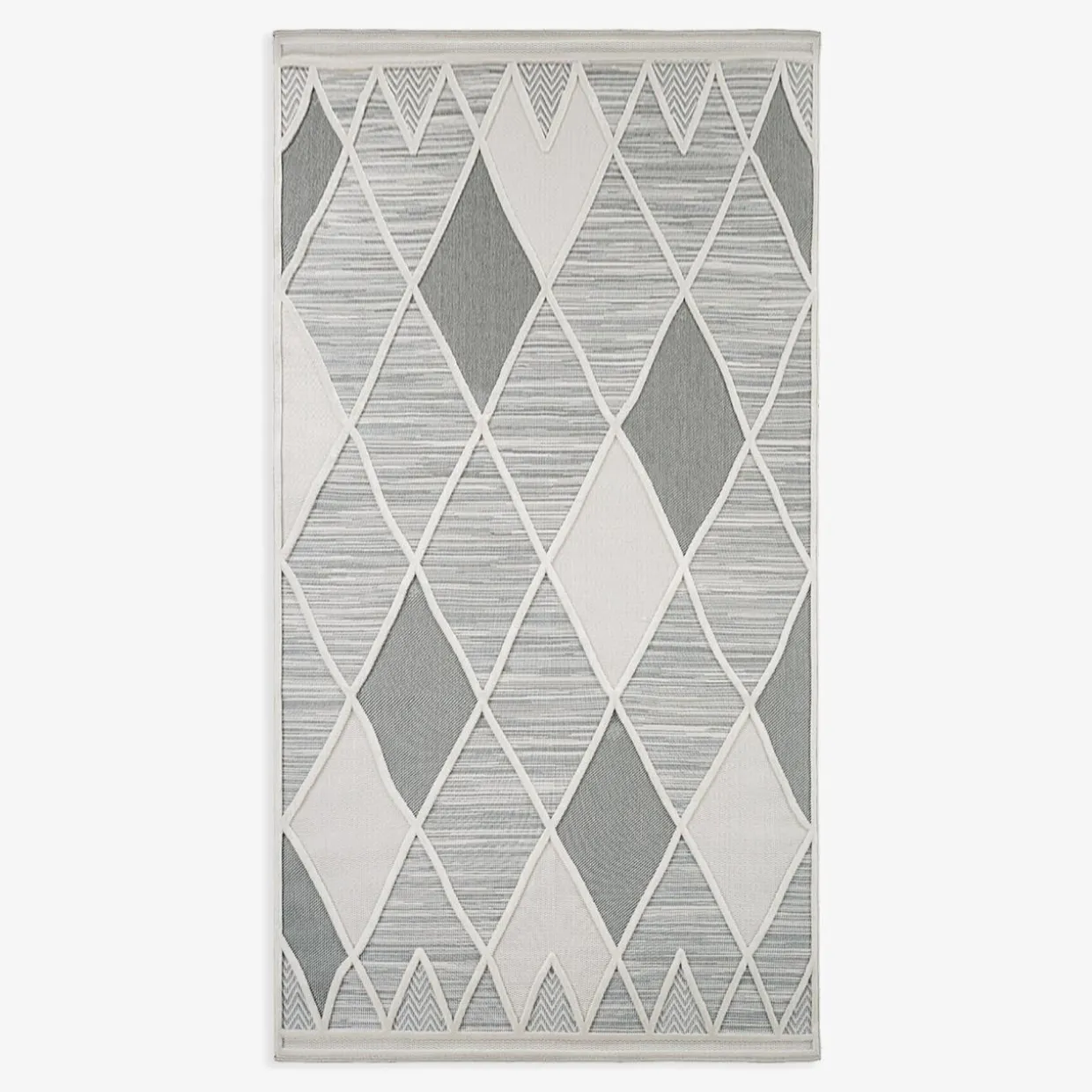 Dywan geometryczny szary MADERA 80x150 cm