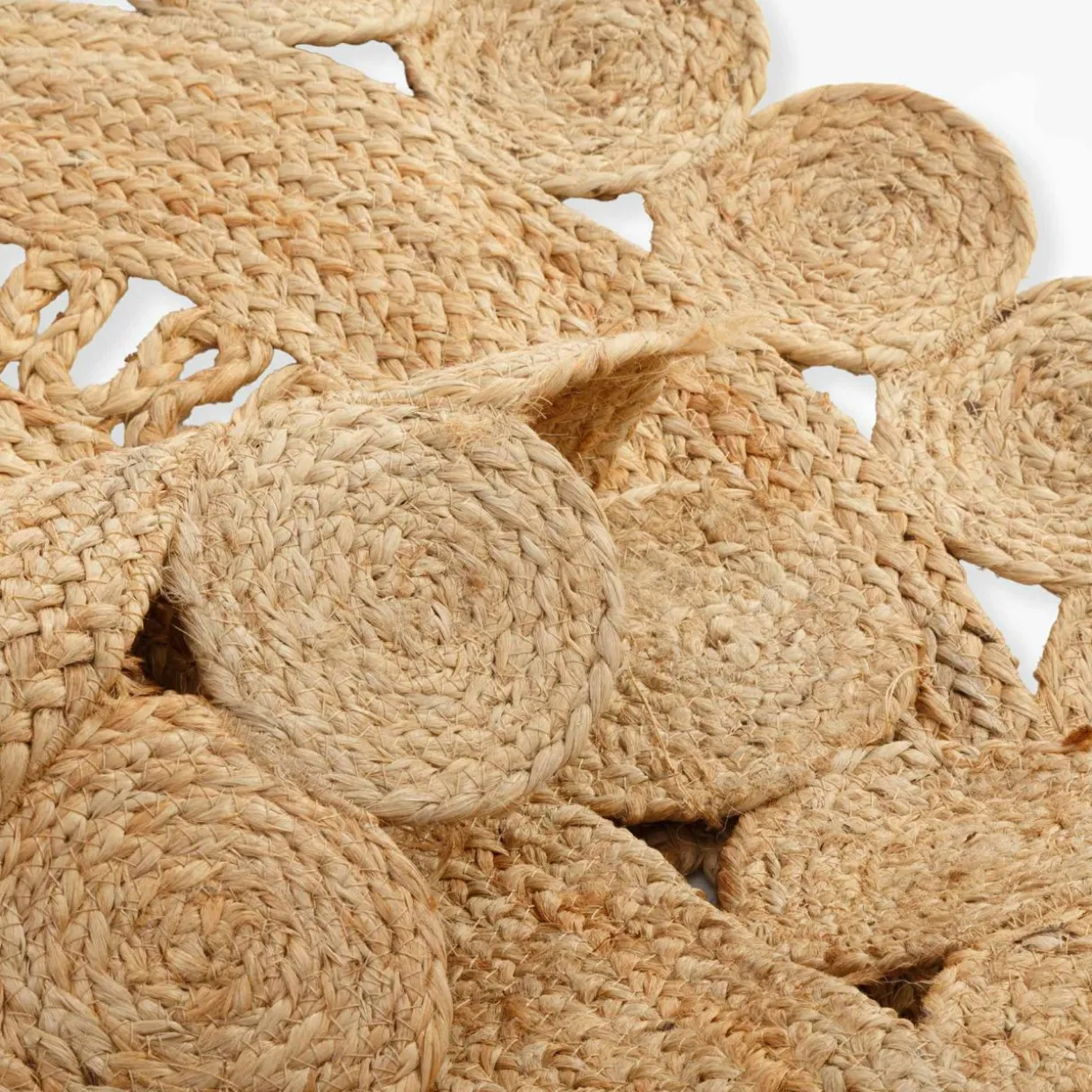 Dywan jutowy BRUGA, beżowo-brązowy, okrągły, 100 cm
