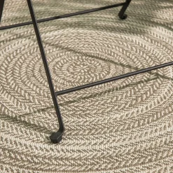 Dywan okrągły boho beżowy GINO 120 cm