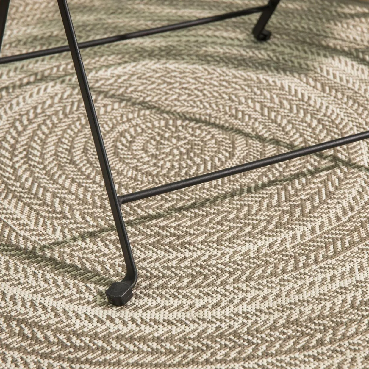 Dywan okrągły boho beżowy GINO 120 cm