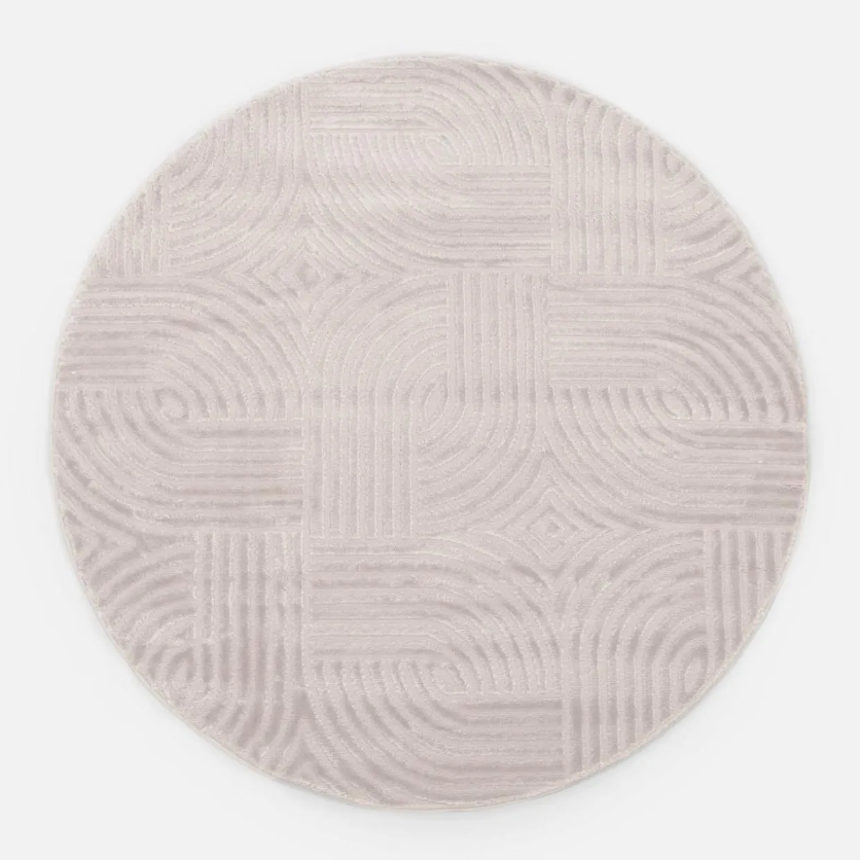 Dywan okrągły kremowy SAHARA 120 cm