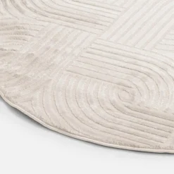 Dywan okrągły kremowy SAHARA 120 cm