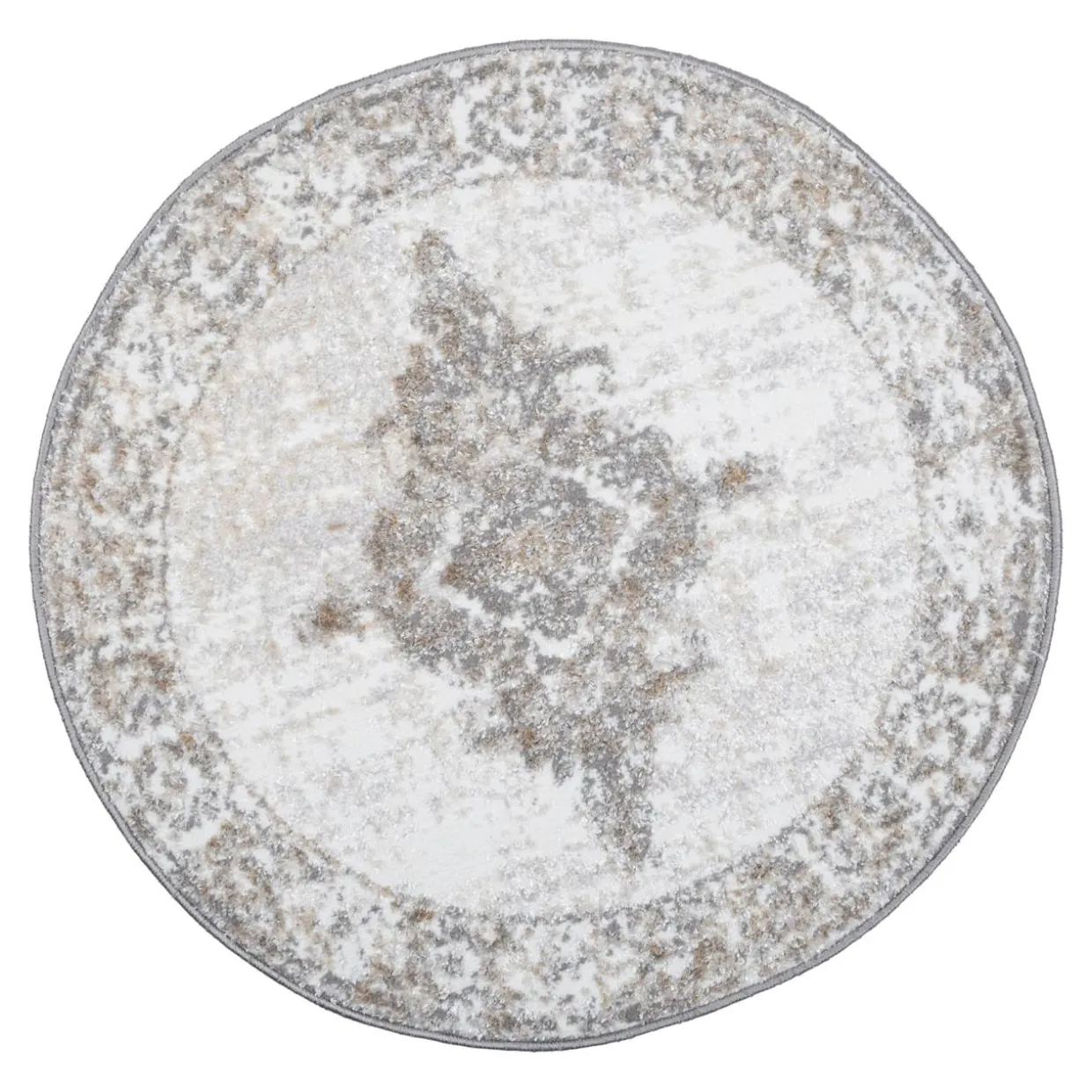 Dywan okrągły retro szary SALSA 100 cm