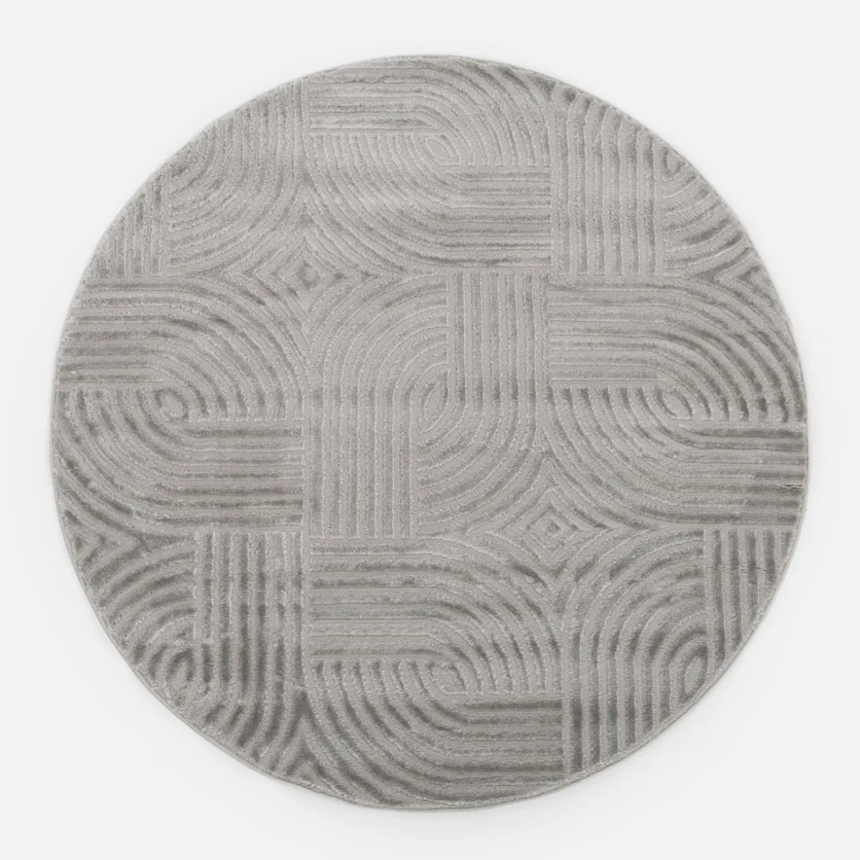 Dywan okrągły srebrny SAHARA 120 cm