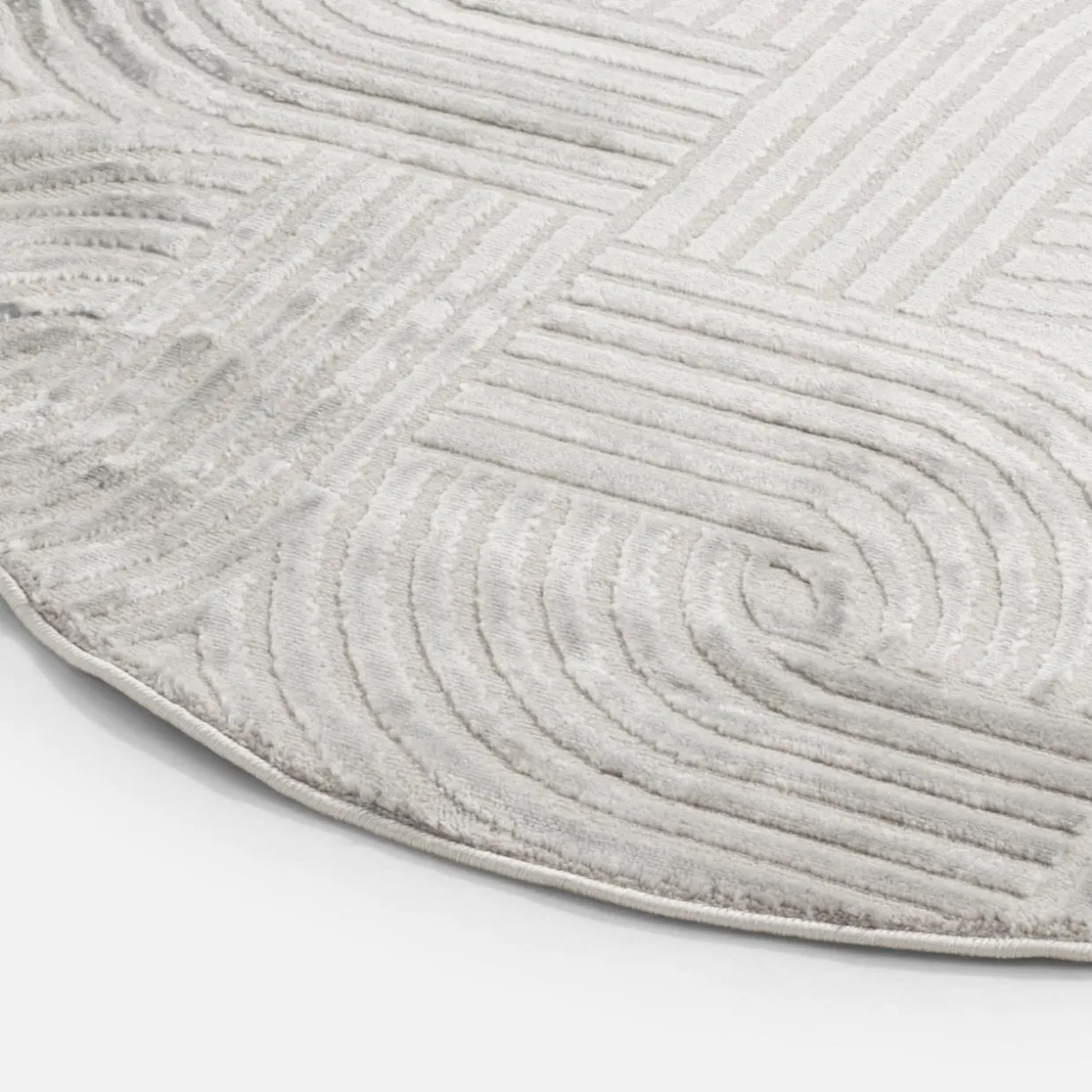 Dywan okrągły srebrny SAHARA 120 cm