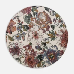 Dywan okrągły w kwiaty SORRENTO 160 cm