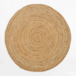 Dywan okrągły z juty BRUGA, beż,100 cm