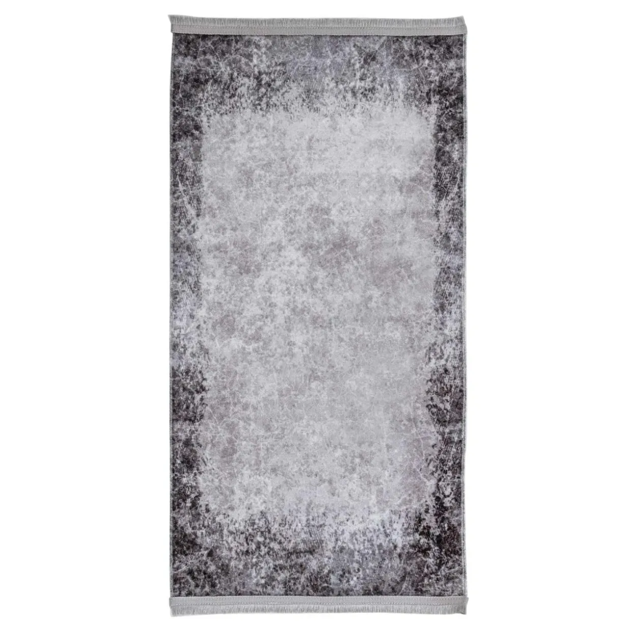 Dywan połyskujący z frędzlami czarny COSMIC 60x100 cm