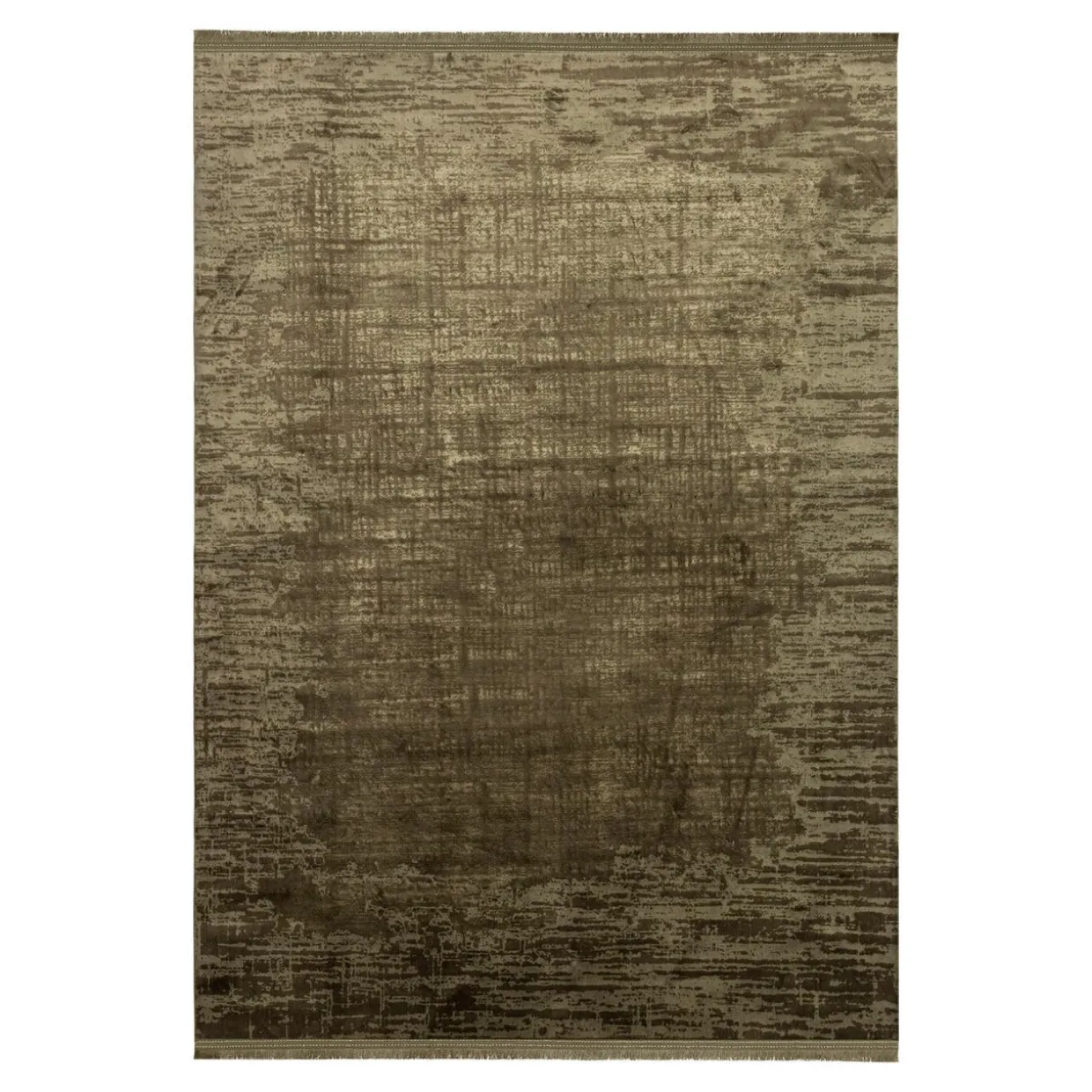 Dywan przecierany z frędzlami oliwkowy MADELEINE 200x290 cm