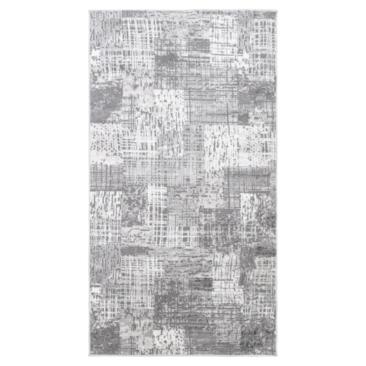 Dywan retro do przedpokoju szary MIRAGE 80x150 cm
