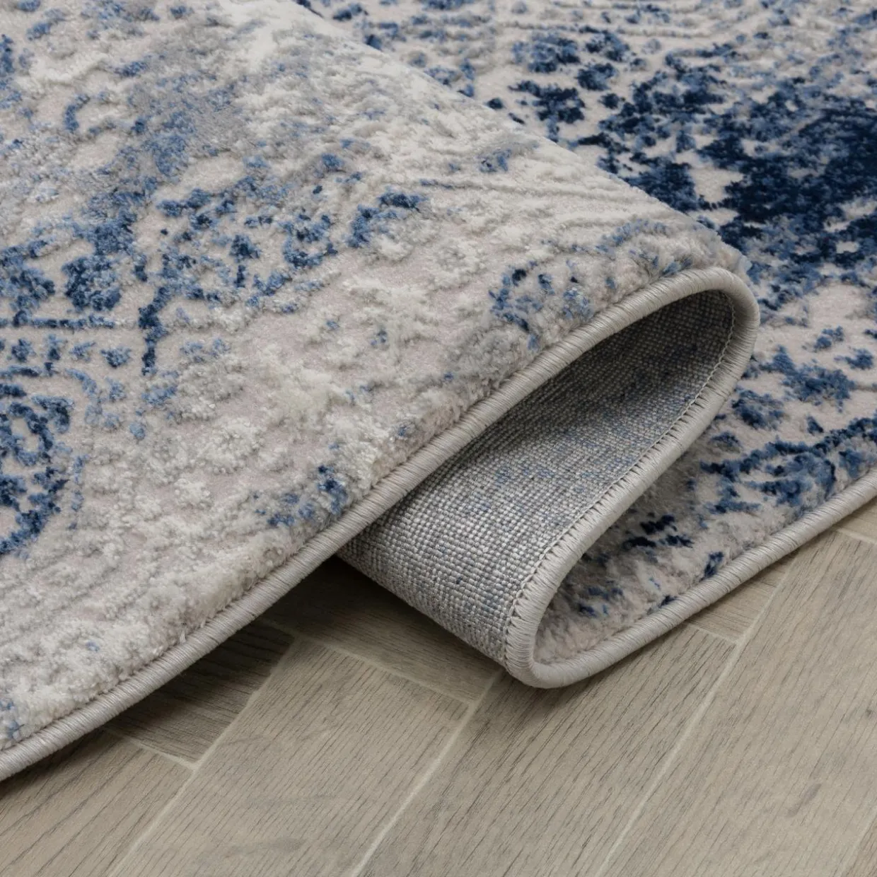 Dywan retro niebieski KAREN 120x160 cm