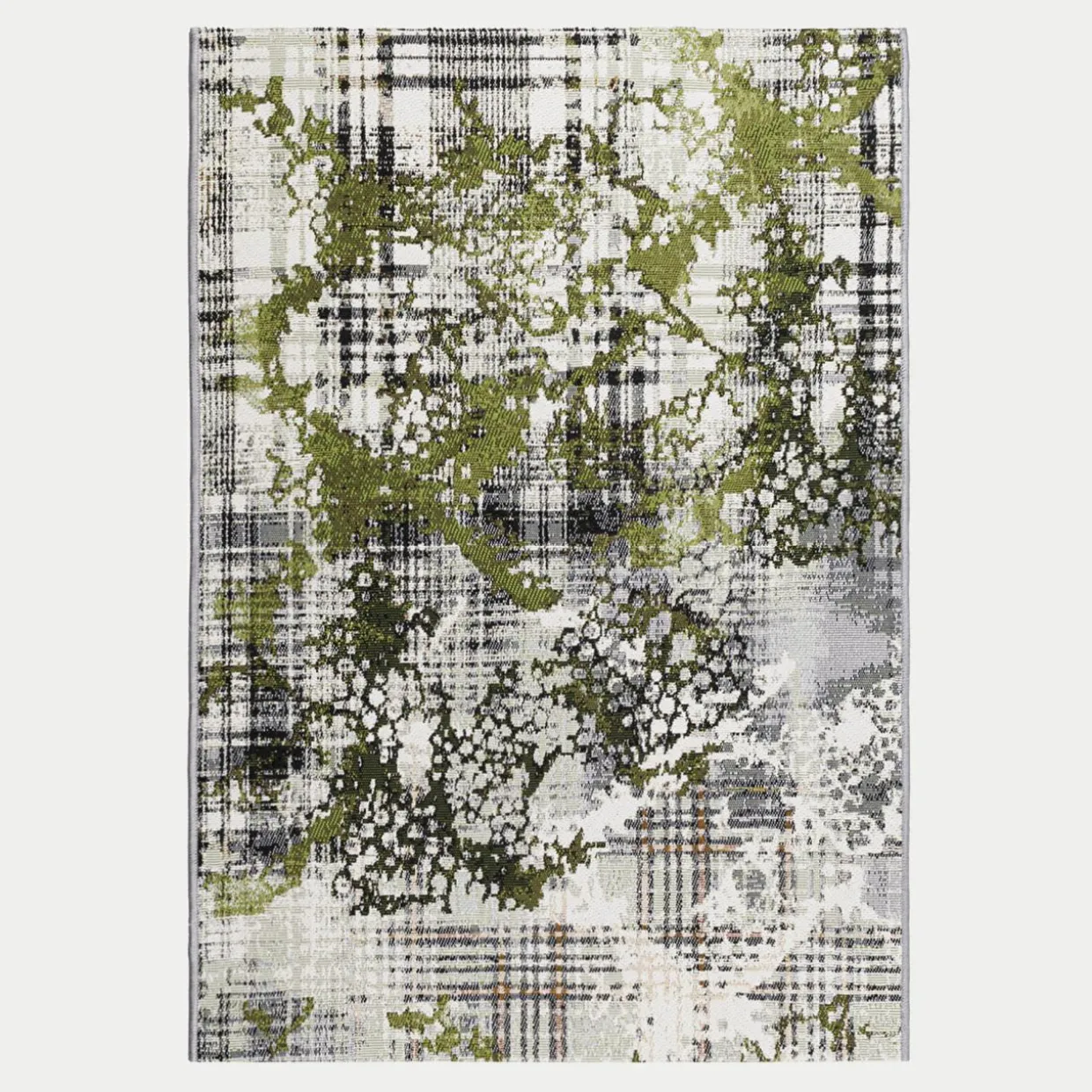 Dywan szaro-zielony PRZECIERKA MALTA 120x170 cm